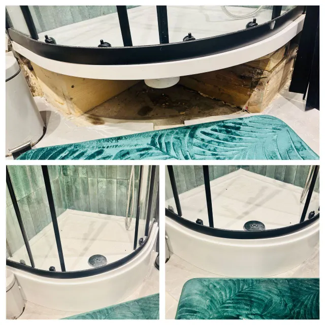 Shower Base Before & After